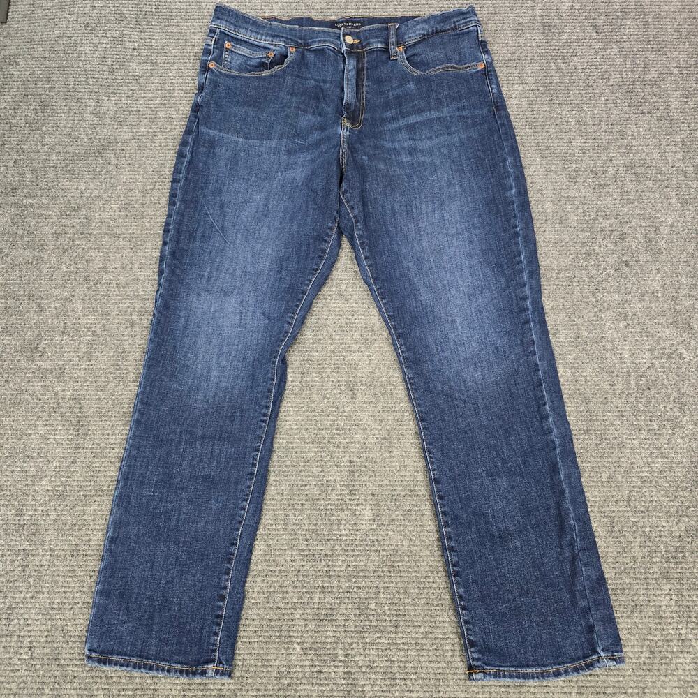 Lucky Brand 410 Jeans Mens 36x32 Athletic Straight Blue Stretch Denim
